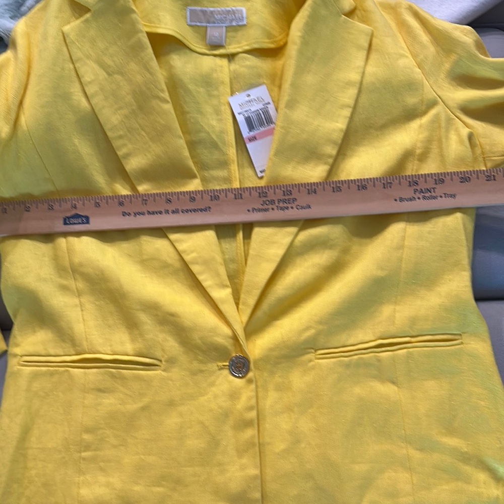 MICHAEL Michael Kors Yellow Linen Blazer - Picture 11 of 16